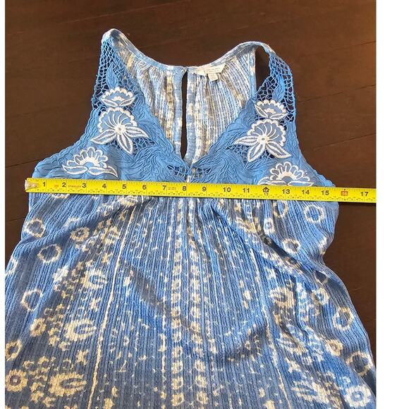 Lucky Brand Women's Blue Boho Swing Tank Top Small - Picture 6 of 8